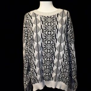 Beige and Black Sweater